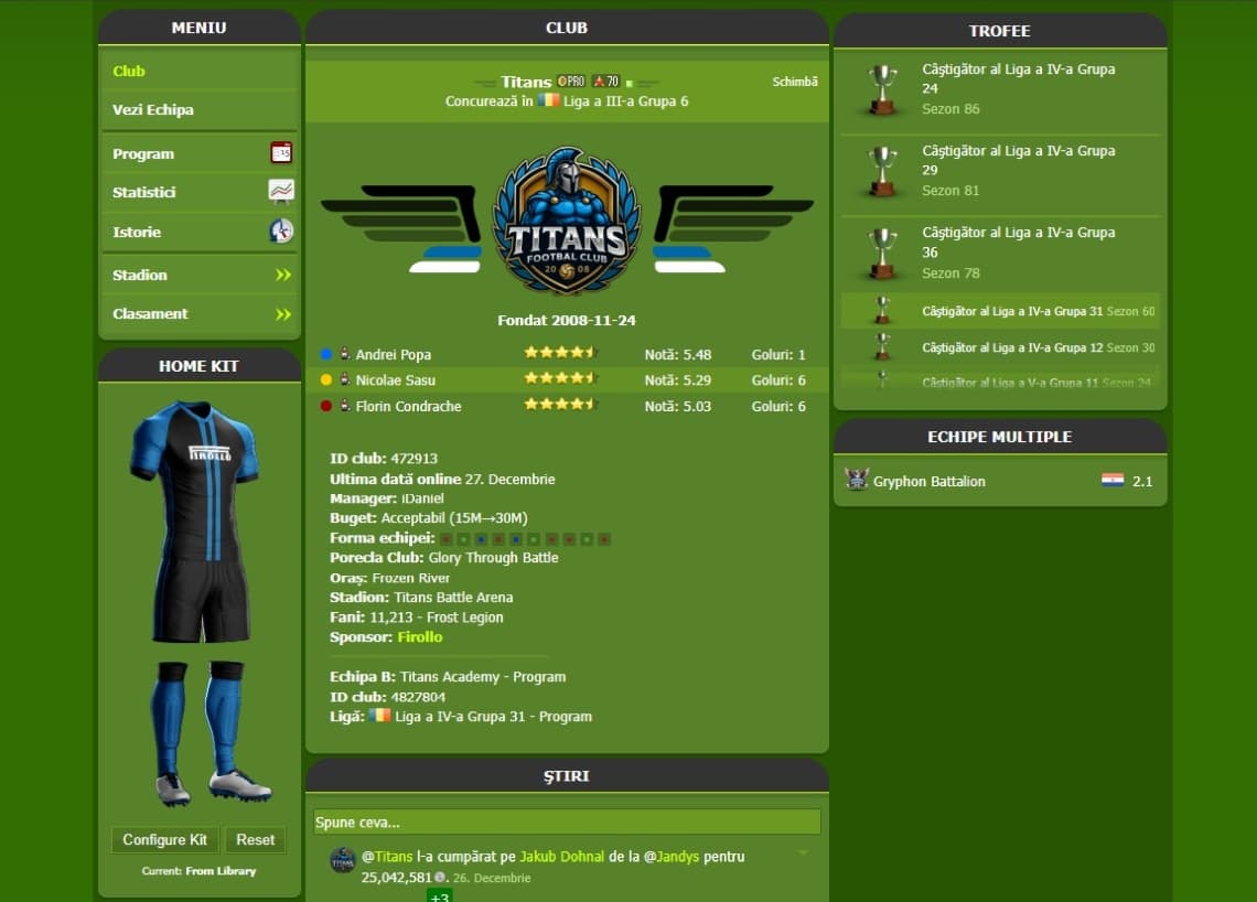 Trophy Manager Kit Preview - Configuration