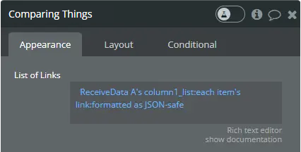 Compare Things - Dynamic Data - Names list